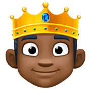 Emoji 🫅🏿 Persona Con La Corona: Carnagione Scura su Facebook 14.0.