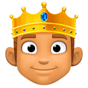 🫅🏽 Emoji Persona Con Corona: Tono De Piel Medio en Facebook 14.0.