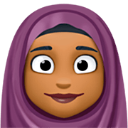 🧕🏾 Emoji Frau mit Kopftuch: mitteldunkle Hautfarbe Facebook 14.0.