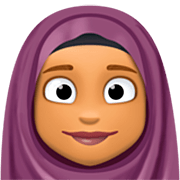 🧕🏽 Emoji Mujer Con Hiyab: Tono De Piel Medio en Facebook 14.0.