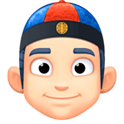 Emoji 👲🏻 Uomo Con Zucchetto Cinese: Carnagione Chiara su Facebook 14.0.