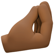 🤌🏿 Emoji zusammengedrückte Finger: dunkle Hautfarbe Facebook 14.0.