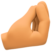 🤌🏽 Emoji zusammengedrückte Finger: mittlere Hautfarbe Facebook 14.0.