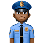 👮🏿 Emoji Policial: Pele Escura na Facebook 14.0.