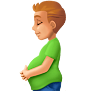🫃🏼 Emoji Hombre Embarazado: Tono De Piel Claro Medio en Facebook 14.0.