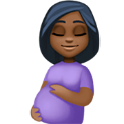 🤰🏿 Emoji Mujer Embarazada: Tono De Piel Oscuro en Facebook 14.0.