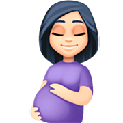 🤰🏻 Emoji Mujer Embarazada: Tono De Piel Claro en Facebook 14.0.