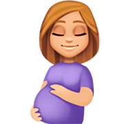 🤰🏼 Emoji Mujer Embarazada: Tono De Piel Claro Medio en Facebook 14.0.