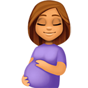 🤰🏽 Emoji Mujer Embarazada: Tono De Piel Medio en Facebook 14.0.