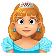 Emoji 👸🏼 Principessa: Carnagione Abbastanza Chiara su Facebook 14.0.