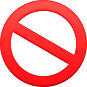 Émoji 🚫 Symbole D’interdiction sur Facebook 14.0.