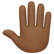 🤚🏿 Emoji erhobene Hand von hinten: dunkle Hautfarbe Facebook 14.0.