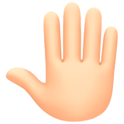 🤚🏻 Emoji erhobene Hand von hinten: helle Hautfarbe Facebook 14.0.