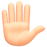 ✋🏻 Emoji Mão Levantada: Pele Clara na Facebook 14.0.
