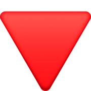 🔻 Emoji rotes Dreieck mit der Spitze nach unten Facebook 14.0.