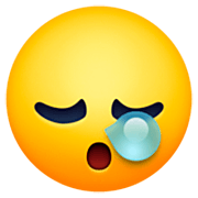 Emoji 😪 Faccina Assonnata su Facebook 14.0.