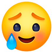 Emoji 🥲 Faccina Sorridente Con Lacrima su Facebook 14.0.