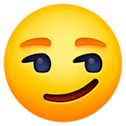 😏 Emoji Cara Sonriendo Con Superioridad en Facebook 14.0.