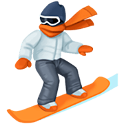 🏂🏻 Emoji Practicante De Snowboard: Tono De Piel Claro en Facebook 14.0.