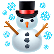 ☃️ Emoji Muñeco De Nieve Con Nieve en Facebook 14.0.