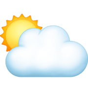 🌥️ Emoji Sonne hinter großer Wolke Facebook 14.0.