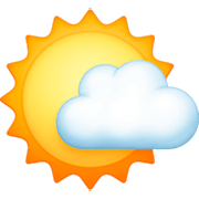 🌤️ Emoji Sol Detrás De Una Nube Pequeña en Facebook 14.0.
