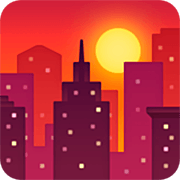 🌇 Emoji Sonnenuntergang in der Stadt Facebook 14.0.