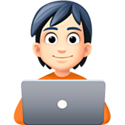 Emoji 🧑🏻‍💻 Persona Esperta Di Tecnologia: Carnagione Chiara su Facebook 14.0.