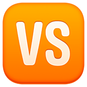 🆚 Emoji Großbuchstaben VS in orangefarbenem Quadrat Facebook 14.0.
