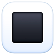 Emoji 🔳 Tasto Quadrato Nero Con Bordo Bianco su Facebook 14.0.