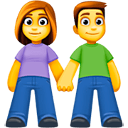 👫 Emoji Mann und Frau halten Hände Facebook 14.0.