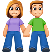 Emoji 👫🏼 Uomo E Donna Che Si Tengono Per Mano: Carnagione Abbastanza Chiara su Facebook 14.0.