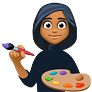 👩🏾‍🎨 Emoji Artista Mujer: Tono De Piel Oscuro Medio en Facebook 14.0.
