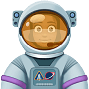👩🏿‍🚀 Emoji Astronautin: dunkle Hautfarbe Facebook 14.0.