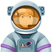 👩🏼‍🚀 Emoji Astronautin: mittelhelle Hautfarbe Facebook 14.0.