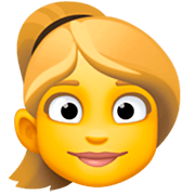 👱‍♀️ Emoji Frau: blond Facebook 14.0.