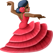 💃🏿 Emoji Mujer Bailando: Tono De Piel Oscuro en Facebook 14.0.