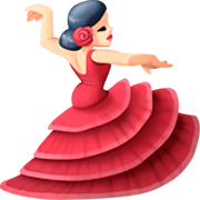 💃🏻 Emoji Mulher Dançando: Pele Clara na Facebook 14.0.