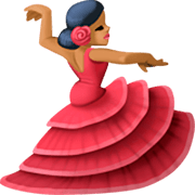 💃🏾 Emoji Mujer Bailando: Tono De Piel Oscuro Medio en Facebook 14.0.