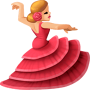 💃🏼 Emoji Mulher Dançando: Pele Morena Clara na Facebook 14.0.