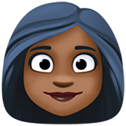 Emoji 👩🏿 Donna: Carnagione Scura su Facebook 14.0.