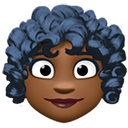 👩🏿‍🦱 Emoji Mujer: Tono De Piel Oscuro Y Pelo Rizado en Facebook 14.0.