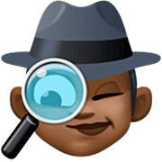 Emoji 🕵🏿‍♀️ Investigatrice: Carnagione Scura su Facebook 14.0.