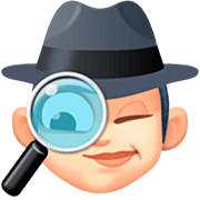 🕵🏻‍♀️ Emoji Detective Mujer: Tono De Piel Claro en Facebook 14.0.