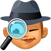 🕵🏽‍♀️ Emoji Detective Mujer: Tono De Piel Medio en Facebook 14.0.