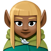 Emoji 🧝🏿‍♀️ Elfo Donna: Carnagione Scura su Facebook 14.0.