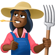 👩🏿‍🌾 Emoji Agricultora: Tono De Piel Oscuro en Facebook 14.0.