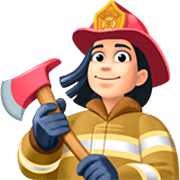 Emoji 👩🏻‍🚒 Pompiere Donna: Carnagione Chiara su Facebook 14.0.