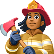 👩🏾‍🚒 Emoji Feuerwehrfrau: mitteldunkle Hautfarbe Facebook 14.0.