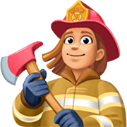 👩🏼‍🚒 Emoji Feuerwehrfrau: mittelhelle Hautfarbe Facebook 14.0.